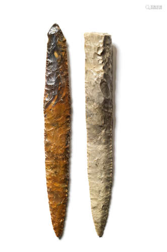 Two Danish flint daggers  2