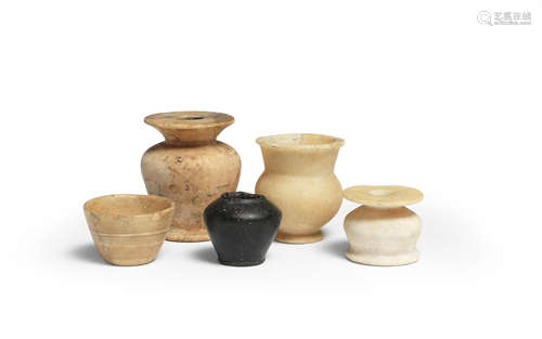 Five Egyptian miniature stone vessels  5