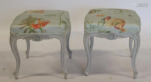 A Pair Of Painted And Upholstered Louis XV Style