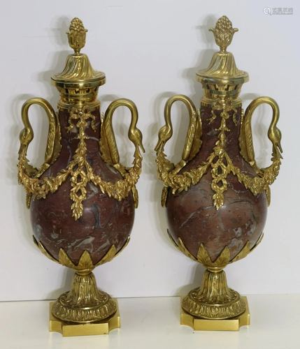 Fine Quality Pair Of Bronze Mounted Caselettes.