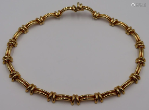 JEWELRY. Italian 18kt Gold Statement Necklace.