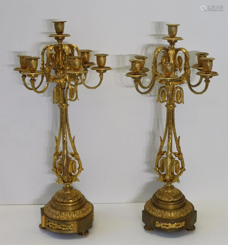 Pair Of Fine Quality Antique Dore Bronze