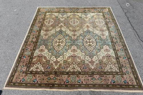 Vintage And Finely Hand Woven Carpet .