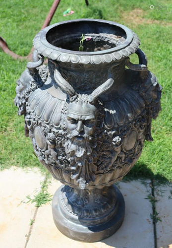 Vintage Large And Quality Bronze Urn