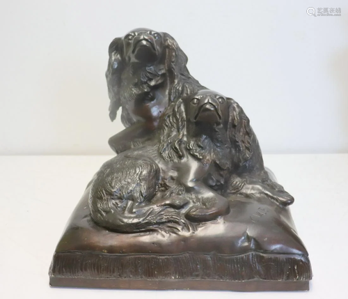 C. Valton Signed Bronze Sculpture Of King Charles