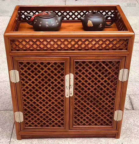 A MYANMAR HUALI WOOD CABINET