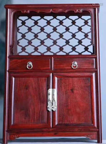 A XIAOYE ZITAN WOOD TEA CABINET