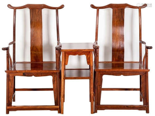 SET OF HUANGHUALI WOOD CHAIRS&DESK