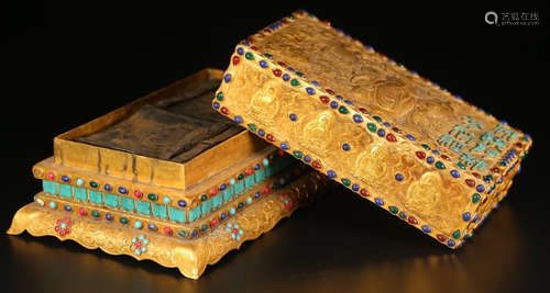 SET OF GILT BRONZE CASTED SCRIPTURES