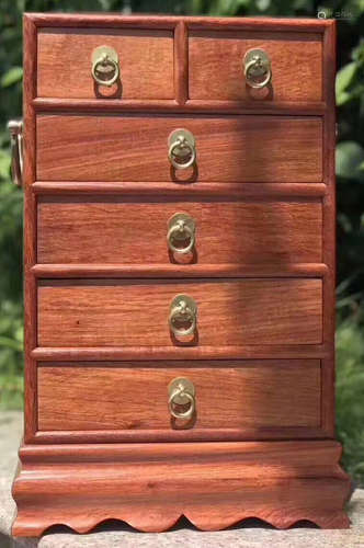 A MYANMAR HUALI WOOD CABINET