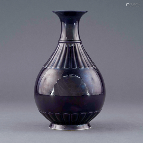 YONGZHENG EGGPLANT PURPLE GLAZE PE…