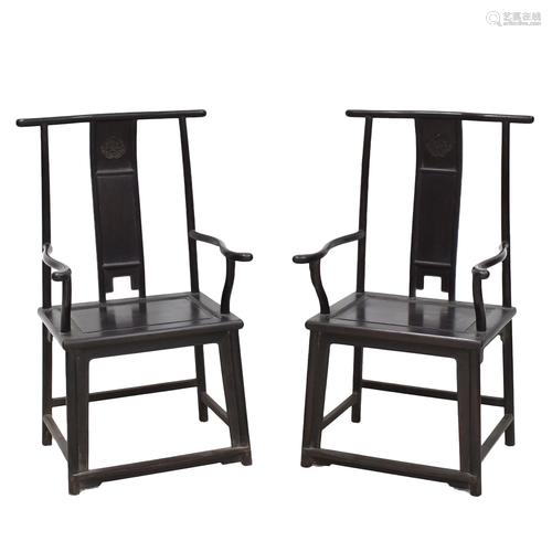 PAIR ZITAN OFFICER HAT ARMCHAIRS