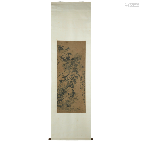 CHINESE SCROLL PAINTING OF FOUR SEASON…
