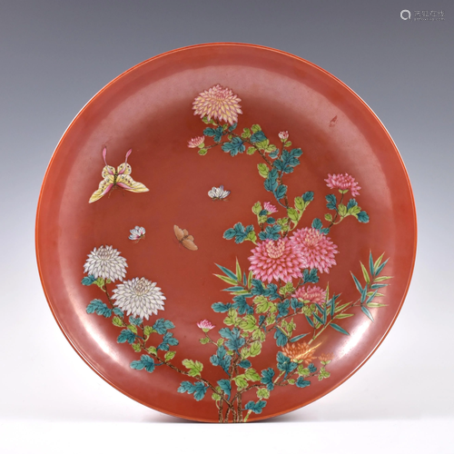 YONGZHENG WUCAI BUTTERFLY & FLORAL ON RUB…