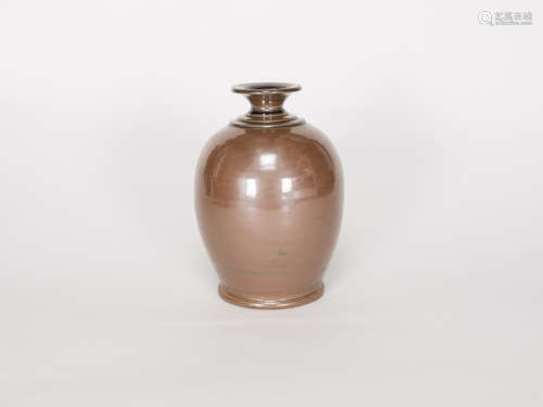 金元時期-磁州窯醬釉酒瓶