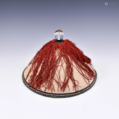 QING OFFICER HAT & CRYSTAL FINIAL