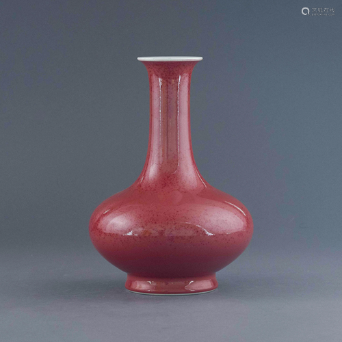 JIHONG RED MONOCHROME BOTTLE VASE