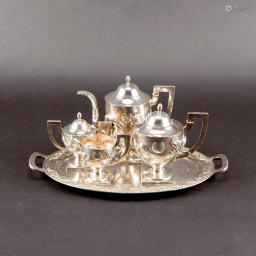 19/20TH C. CHINESE SILVER TEA AND COFFEE SER…
