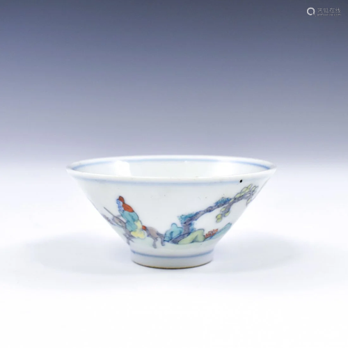 CHENGHUA DOUCAI FIGURINE PORCELAIN BOWL