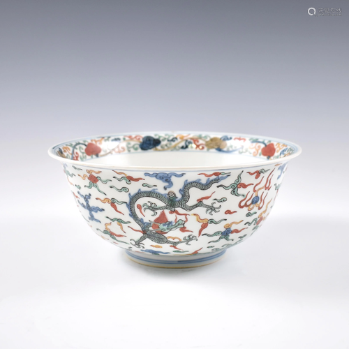 JIAJING WUCAI DRAGON BOWL