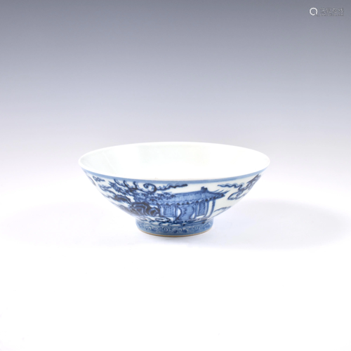 XUANDE BLUE & WHITE DRAGON BOWL