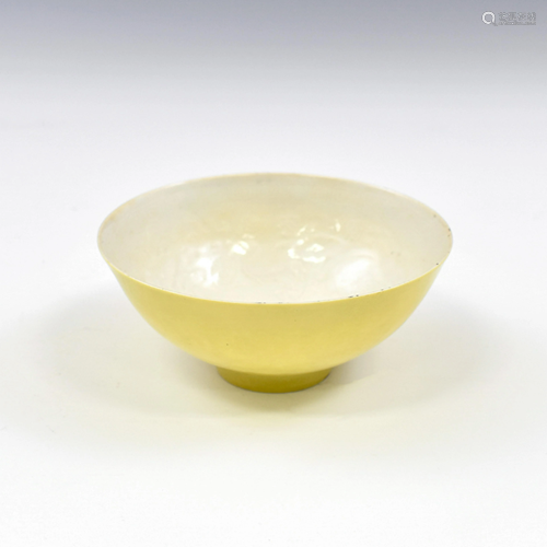 QIANLONG YELLOW MONOCHROME BOWL