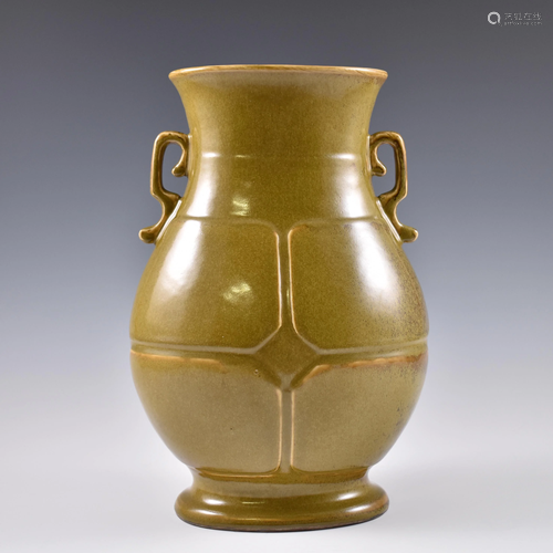 YONGZHENG TEA DUST GLAZED AMPHORA ZUN VASE