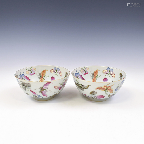 PR. QIANLONG HUNDREDS BUTTERFLIES BOWLS