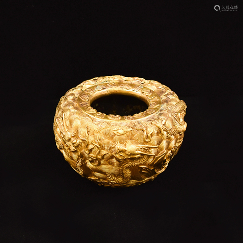 QING GILT BRONZE MEDITATION BOWL