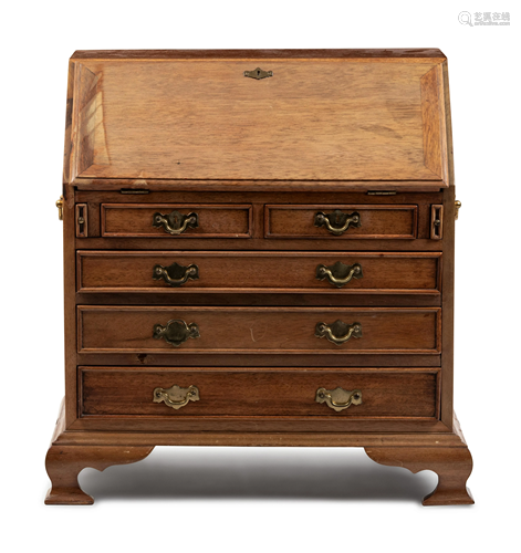 A Chippendale Style Diminutive Slant-Front Bureau