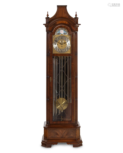 A Herschede Mahogany Tall Case Clock