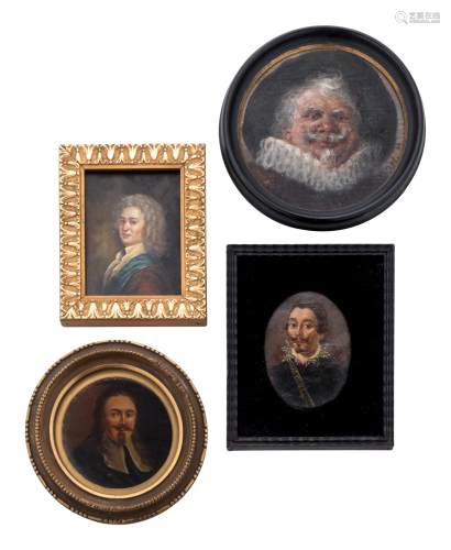 Four Continental Miniature Paintings of Mousta…