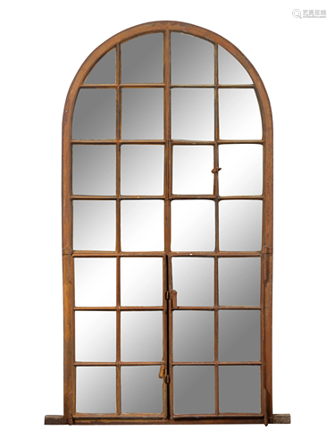 An Iron Mirrored Window Panel