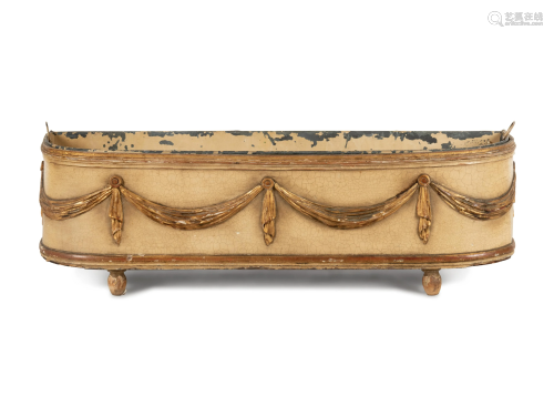 A George III Style Cream-Painted and Parcel Gilt