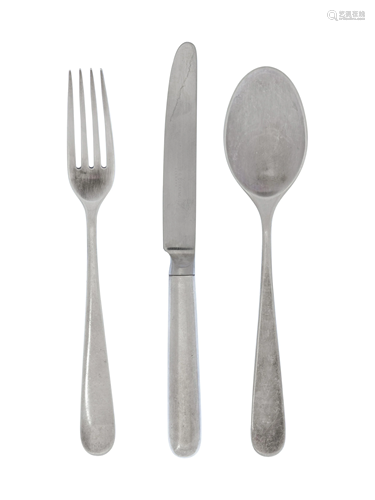 A Modernist German Silver Flatware Service