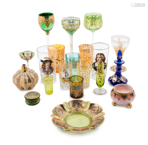 A Collection of Continental Enameled Glass A…