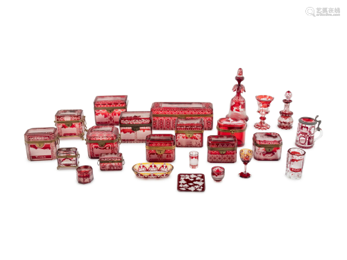 A Collection of Continental Cut-to-Clear Ruby …