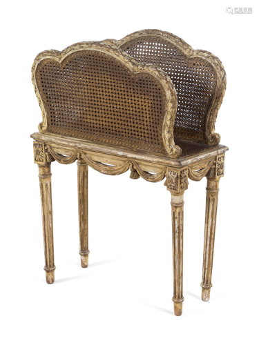 A Louis XVI Style Caned Canterbury