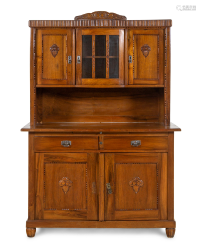 A Belgian Walnut Serving Cabinet