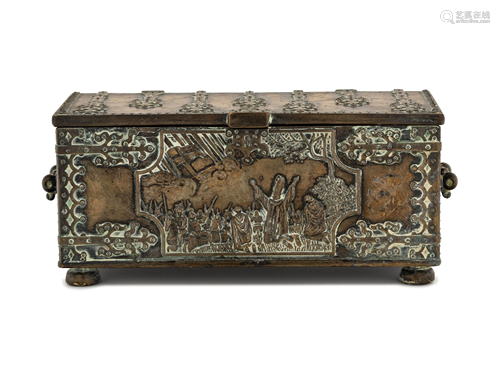 A Danish Cast Bronze Table Casket Commemorating …