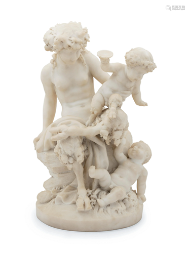 An Italian Alabaster Figural Group