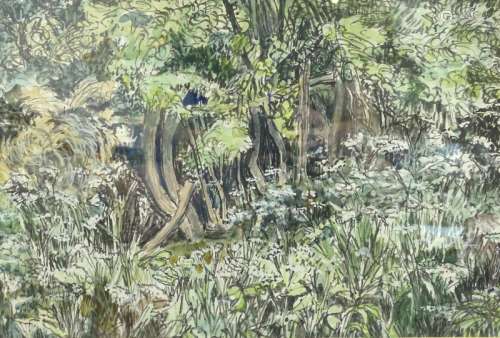 •Noel Rowston Brannan (1921-2001). Burbage woods, watercolour, signed, dated 1985, titled verso,