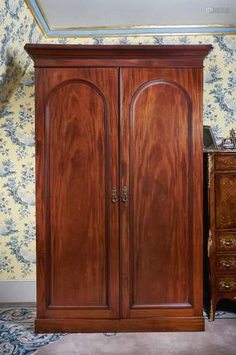 A Victorian mahogany compactum wardrobe