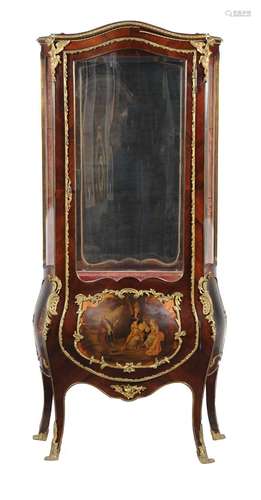 A French rosewood and gilt metal mounted vitrine