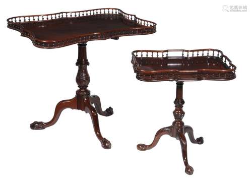 A mahogany tripod table in George III style