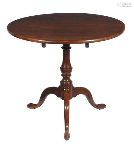 A George III mahogany tripod table