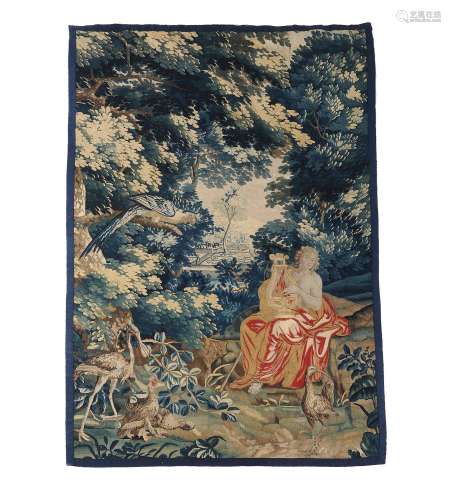 An Aubusson verdure tapestry with Orpheus enchanting the animals