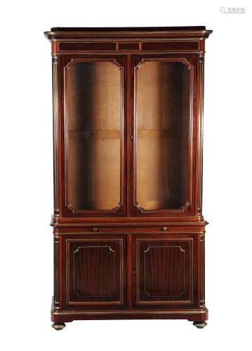 A French mahogany and gilt metal mounted bookcase