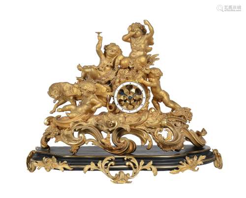 A late 19th century French ormolu figural 