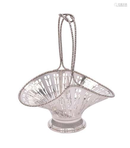 A silver display basket by Martin, Hall & Co.